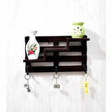 Wooden Wall Mounted Vintage Retro Rack with 3 Hinging Hooks - Decorlay