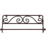 Wrought Iron Wall Mounted Tissue Paper roll Holder 12 x 3 x 5 Inches - Decorlay