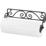 Wrought Iron Wall Mounted Tissue Paper roll Holder 12 x 3 x 5 Inches - Decorlay