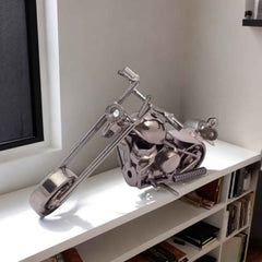 Metal Handmade Vintage Motor Bike Miniature Showpiece  5x3 Inches
