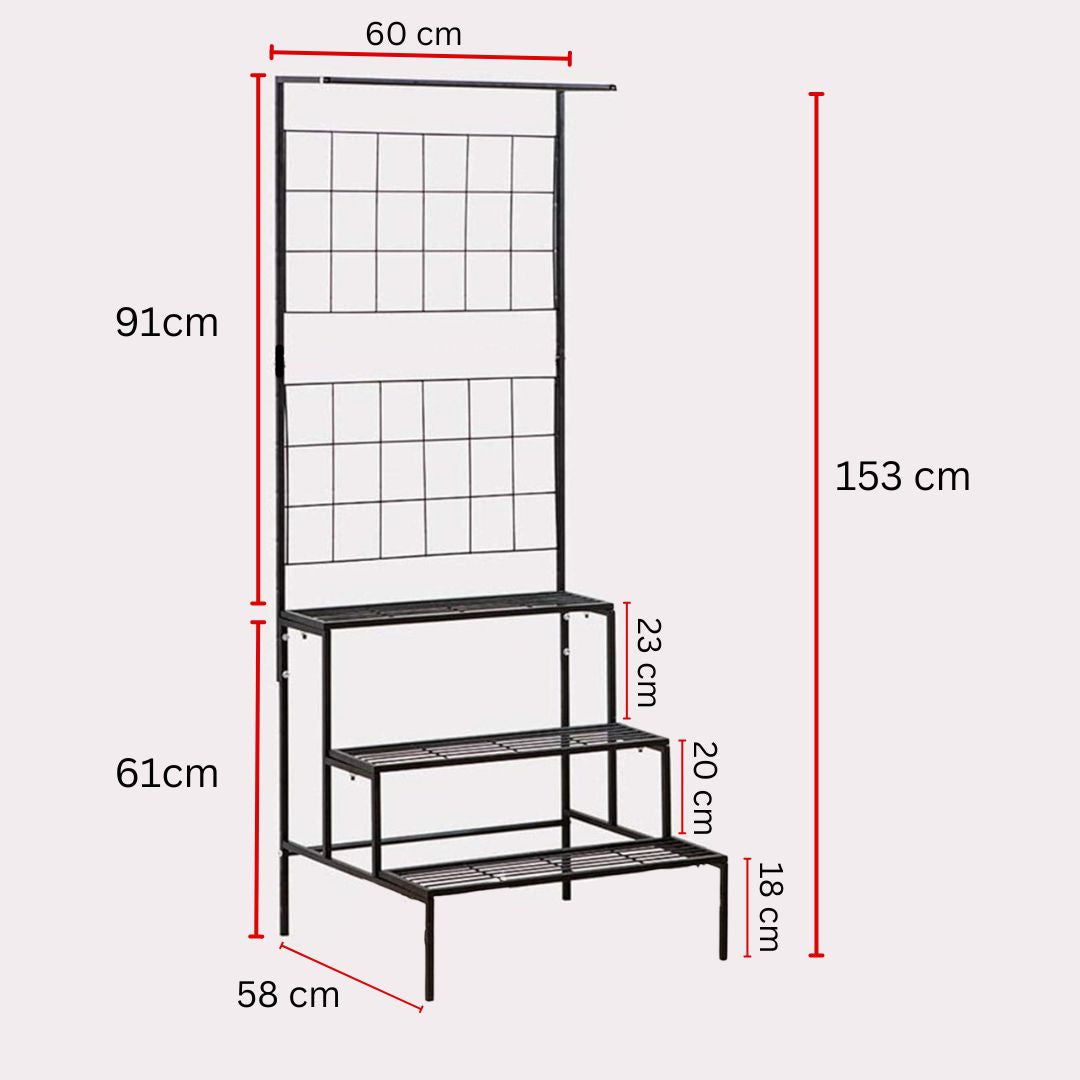 3-Tier Plant Stand Rack, Hanging Flower Pot Holder