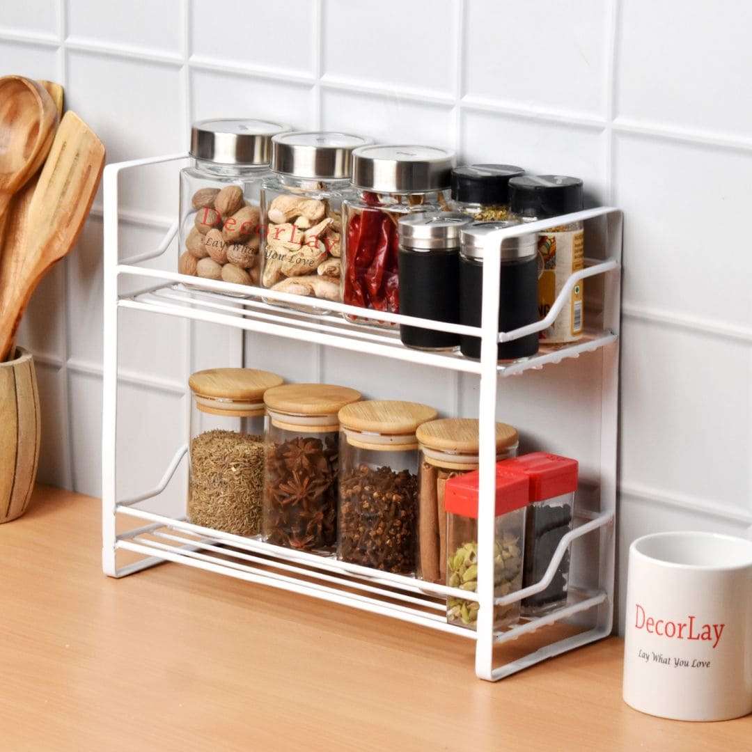 2-Tier Space Saving Spice Storage Organizer - Decorlay