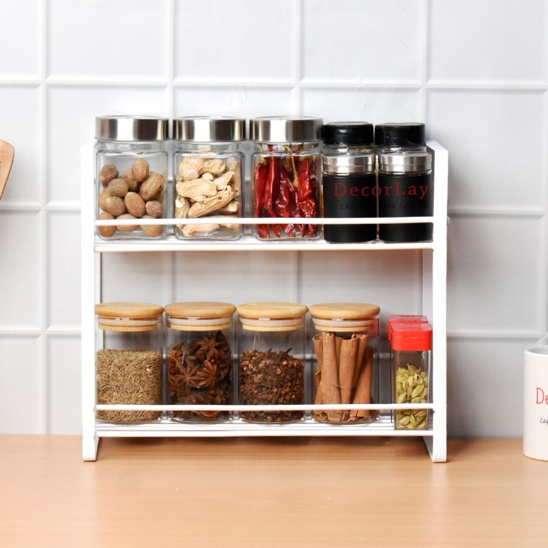 2-Tier Space Saving Spice Storage Organizer - Decorlay