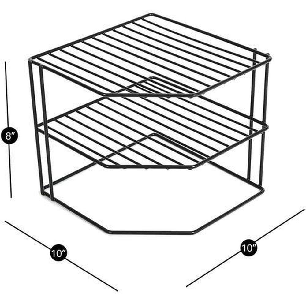3-Tier Kitchen Storage Corner Rack, Shelf Rack for Plates - Decorlay