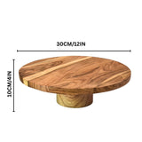 12-Inch Wooden Cake Stand Cupcake Pedestal Riser