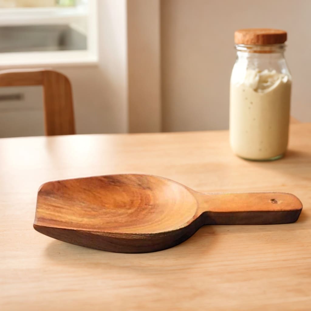 Neem Wood Grocery Scoop Set of 2