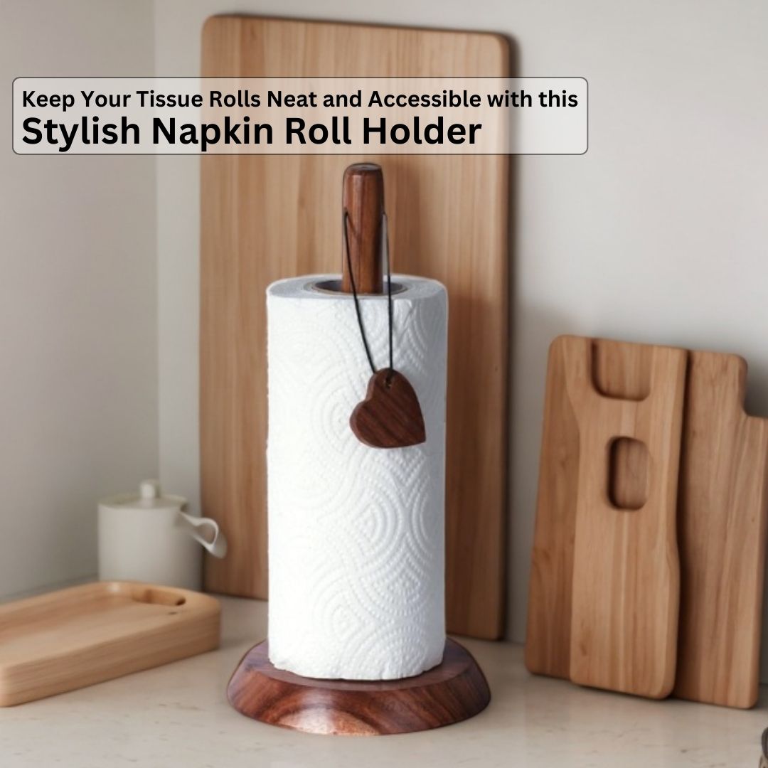 Sheesham Wood Napkin Roll Holder