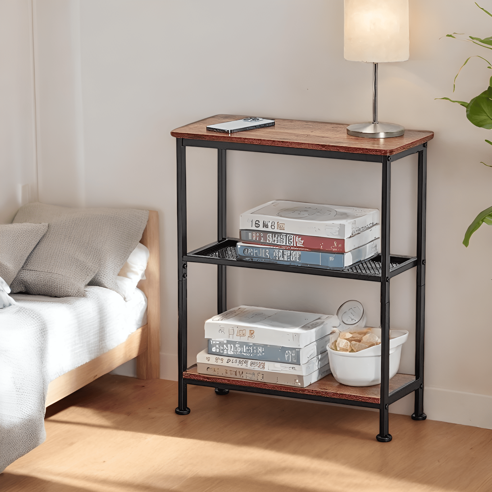 End Table With Shelves