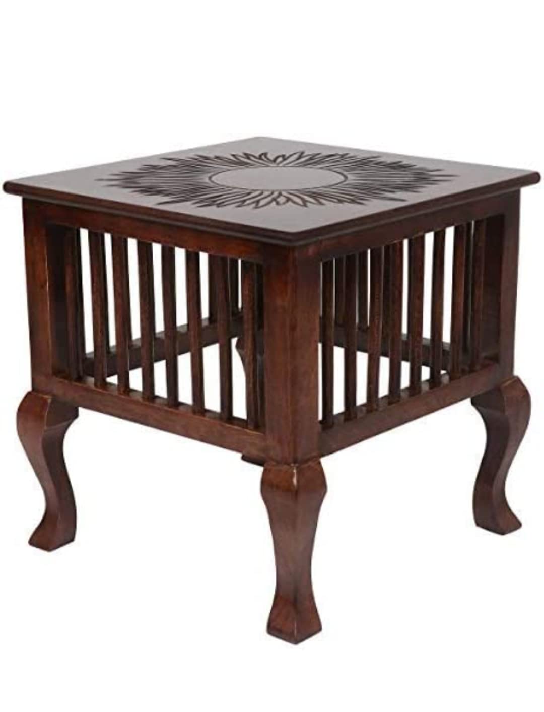 Wood Sun Design Top  Handmade Carving Bedroom, Coffee Table