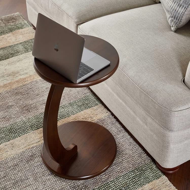 Wooden C Shaped End Table