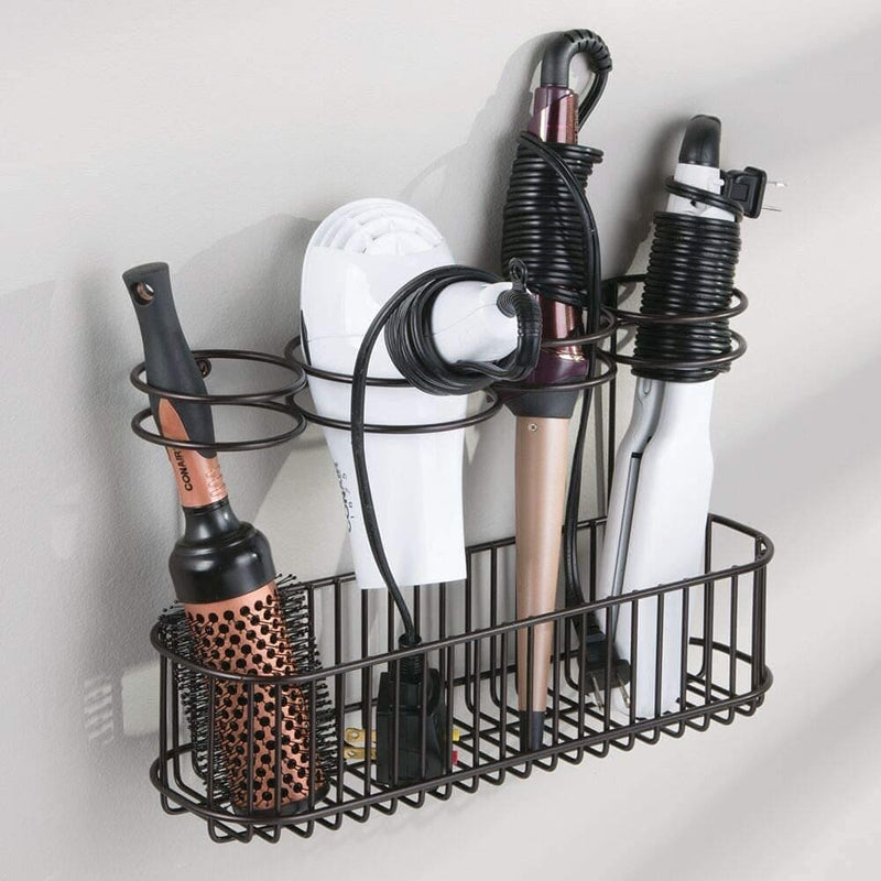 Metallic Hair Dryer Accessories Wall Mounted Holder Hair Tools