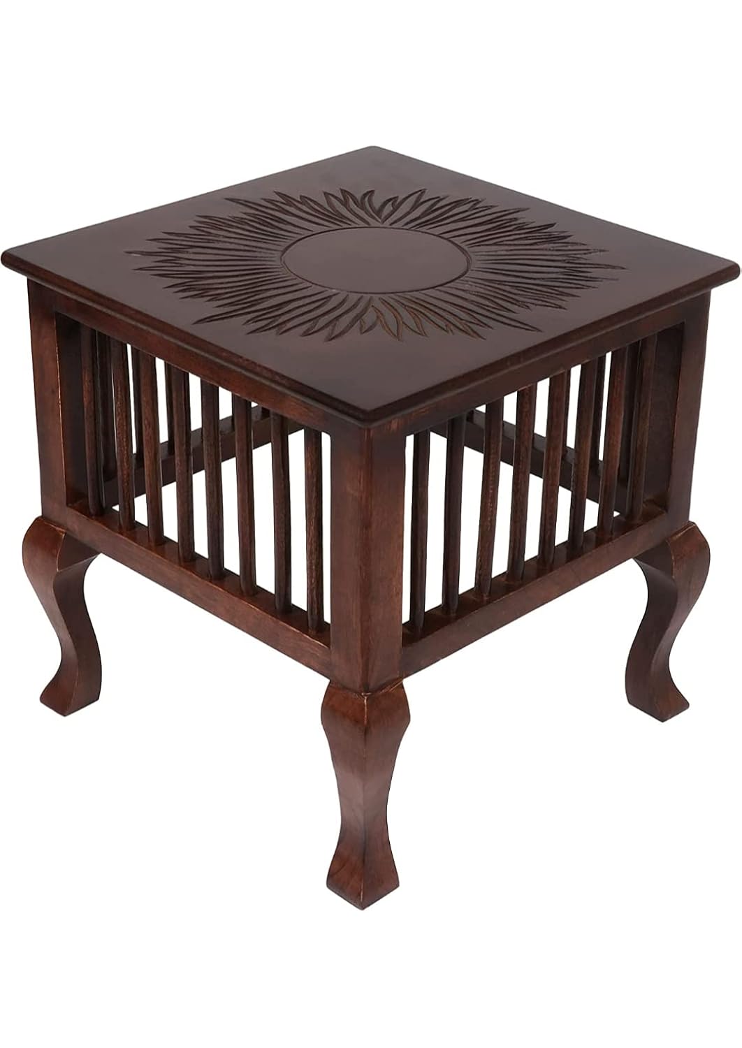 Wood Sun Design Top  Handmade Carving Bedroom, Coffee Table