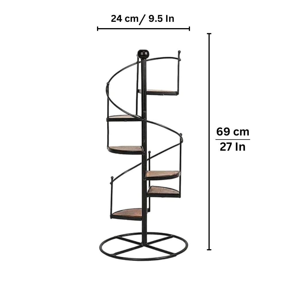 Plant stand with Stairs in Wooden and Metal