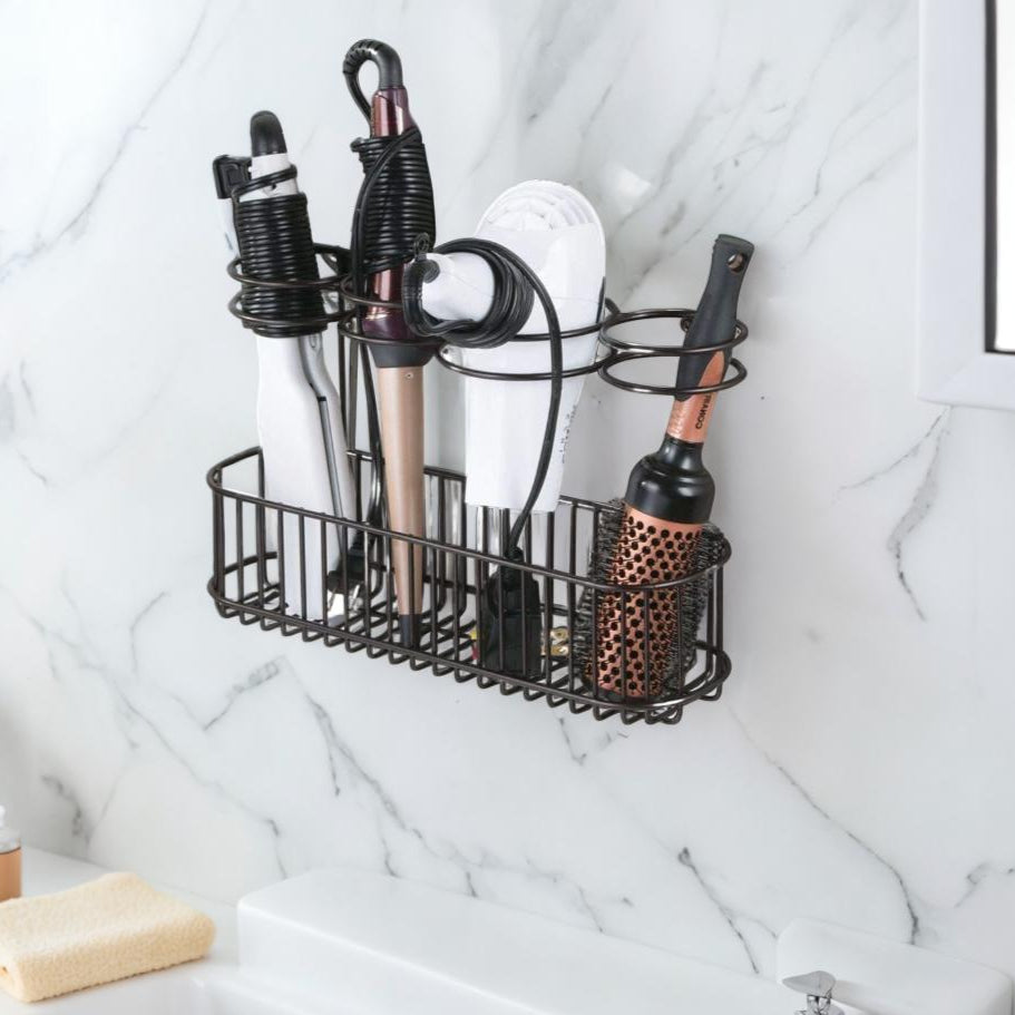 Wall Mounted Hair Dryer Organizer