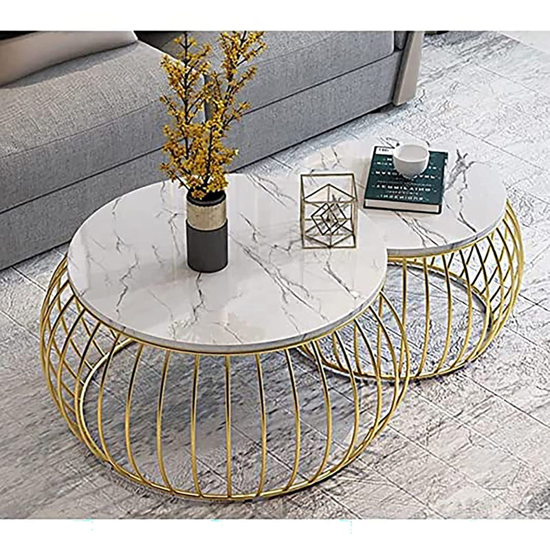 Metal Center Table Nesting & Coffee Tables Small Round Table Set of 2