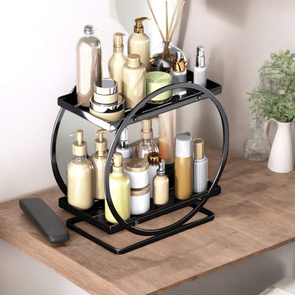 2 Tier Countertop Vanity Makeup Organizing Rack