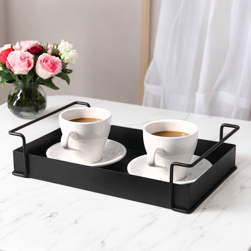 Metal Serving Tray Medium - Black