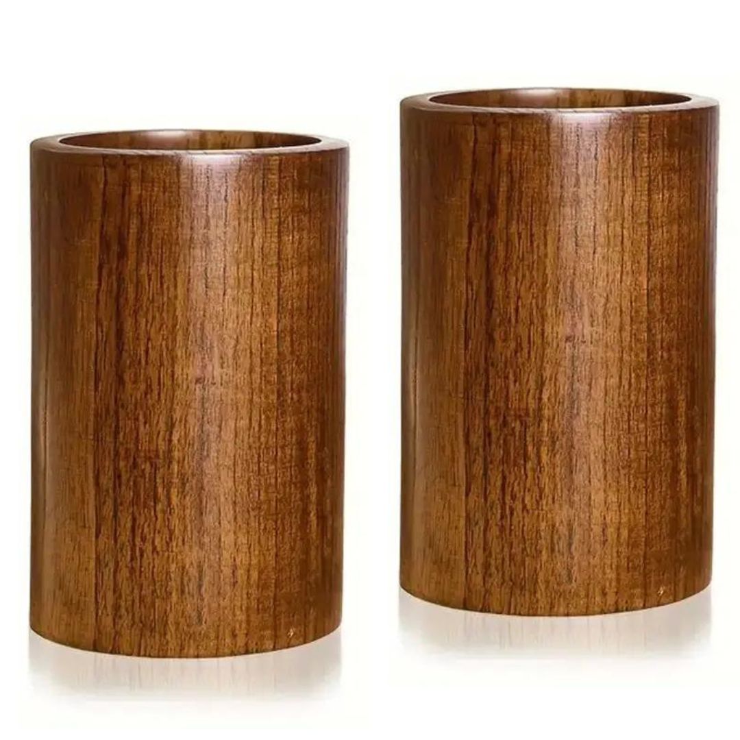 Sheesham Wood Chopstick Utensils Holder Cutlery Set of 2