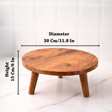 Acacia Wood Pedestal Cake Stand