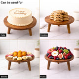 Acacia Wood Pedestal Cake Stand