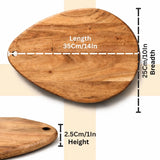 Acacia Wood Oval Pear Shape Chopping Board