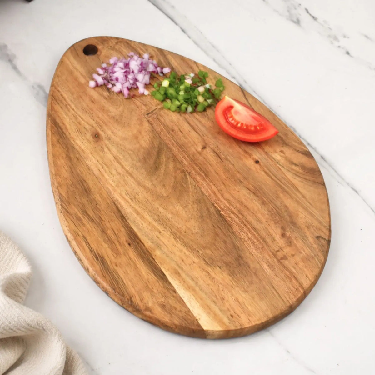 Acacia Wood Oval Pear Shape Chopping Board
