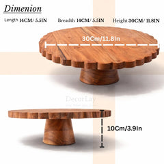 Acacia Wooden Cake Stand