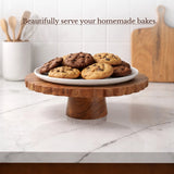 Acacia Wooden Cake Stand