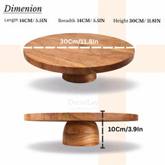Acacia Wooden Cake Stand