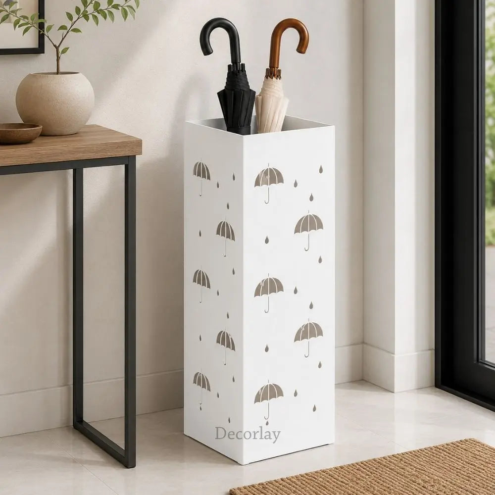 Metal Umbrella Stand Holder for Entryway Canes and Golf Sticks Organizer