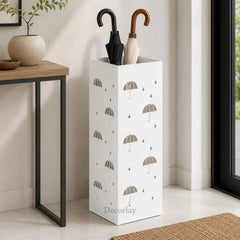 Metal Umbrella Stand Holder for Entryway Canes and Golf Sticks Organizer