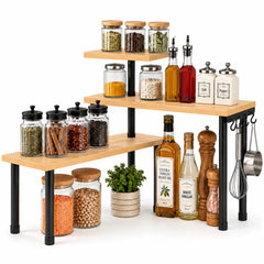 3 Tier Corner Shelf Organizer Rack Kitchen Staircase Rack