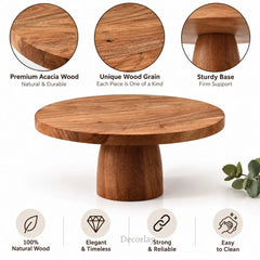 Wooden Mushroom Cake Stand | Dessert Display Pedestal
