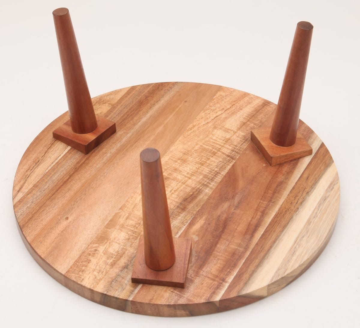 Acacia Wood Pedestal Cake Stand