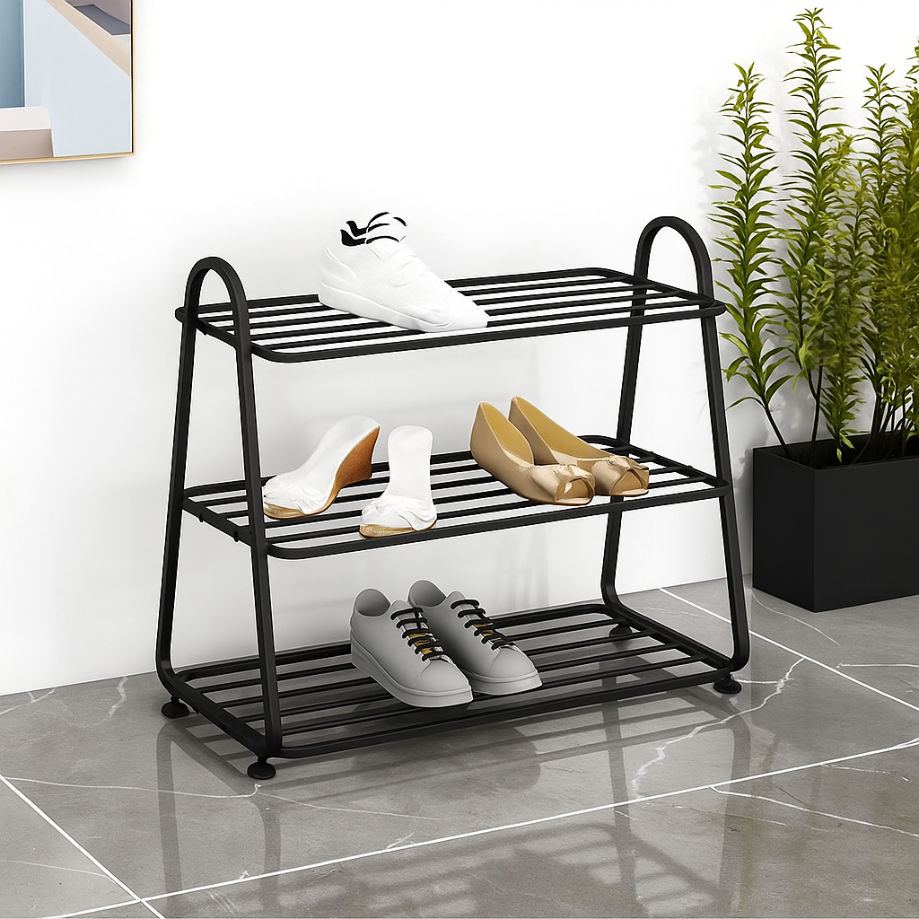 3-Tier Shoe Rack Organizer, Space Saving Self