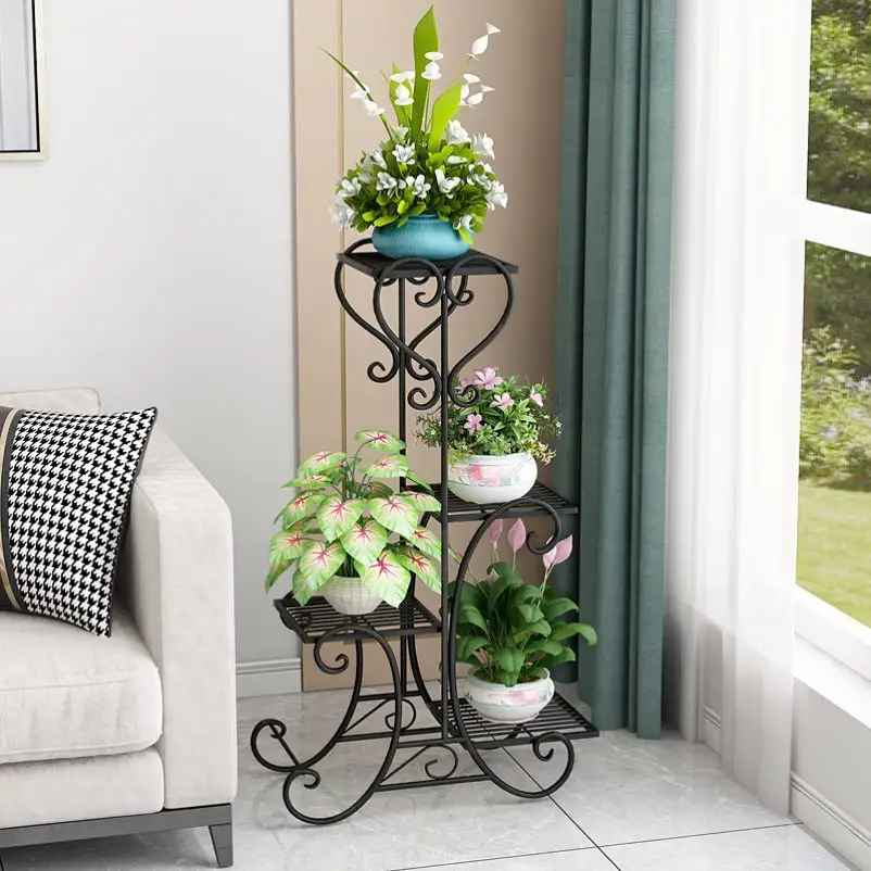 multi pot plant stand Metal Multi Tier Plant Stand Flower Pot Stand – Decorlay