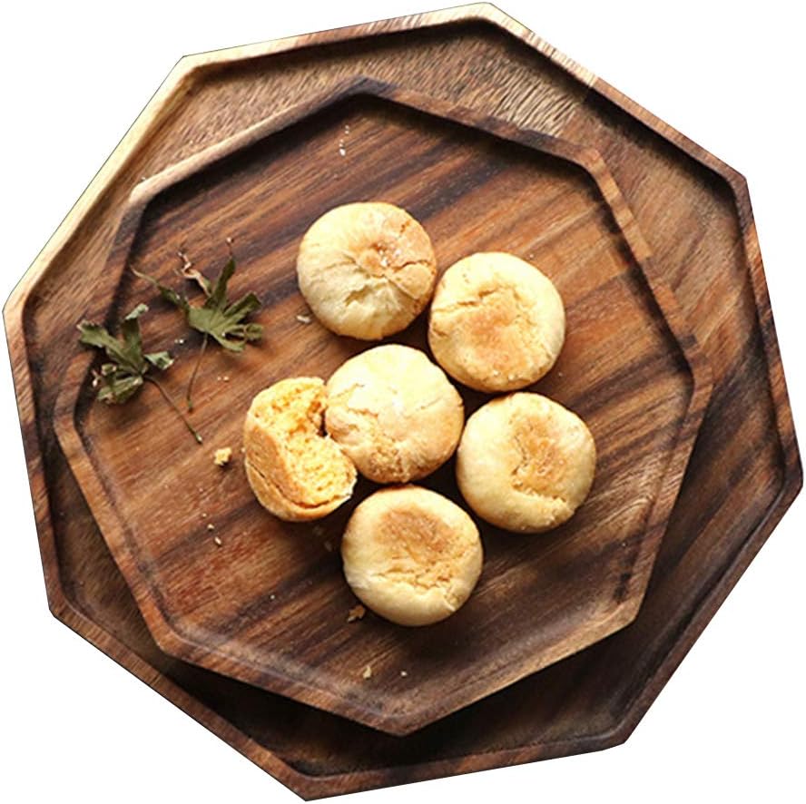 Acacia Wood Octagon Tray, Platter