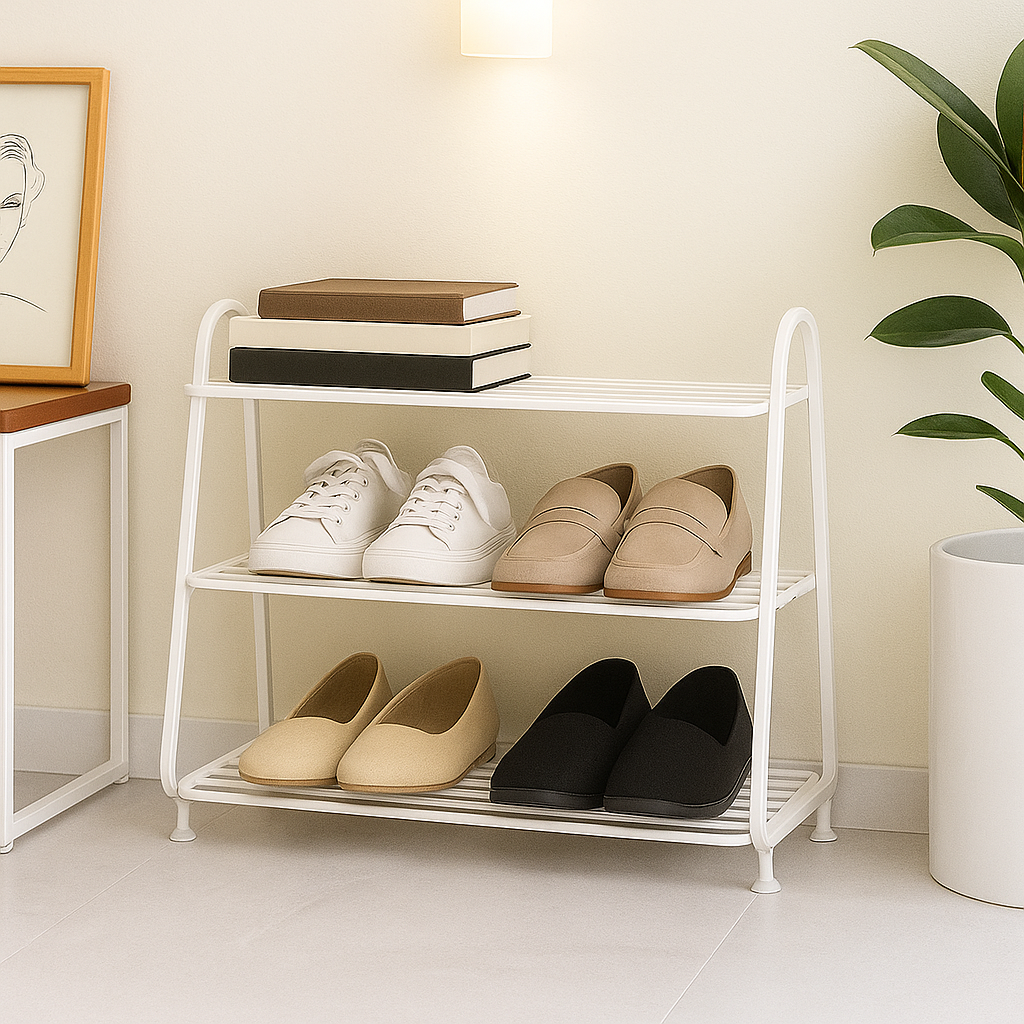 3-Tier Shoe Rack Organizer, Space Saving Self