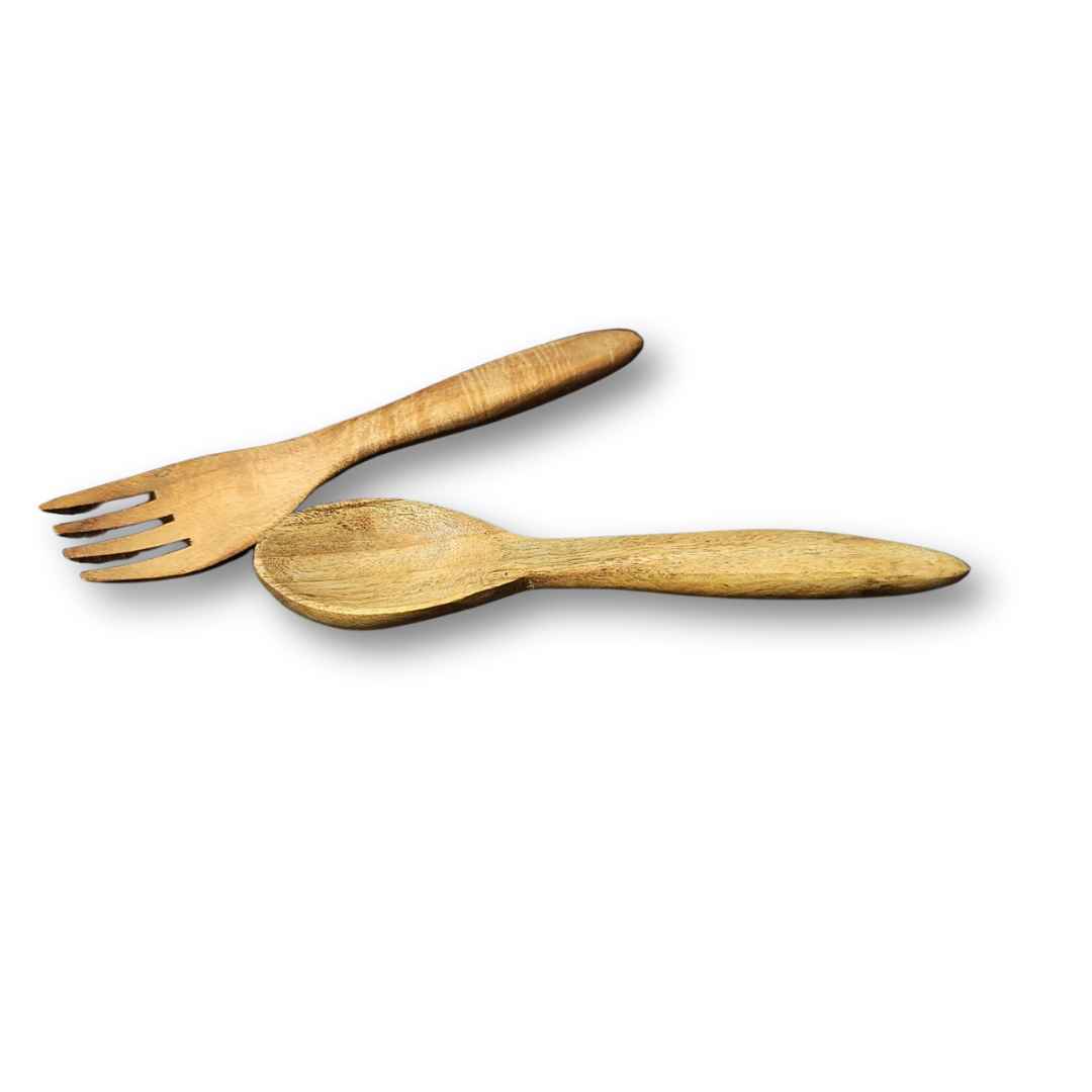 Neem Wood Fork and Spoon Combo