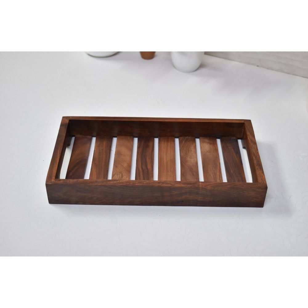 Handmade Wooden Multipurpose Serving Tray 11x6x1.5 Inches