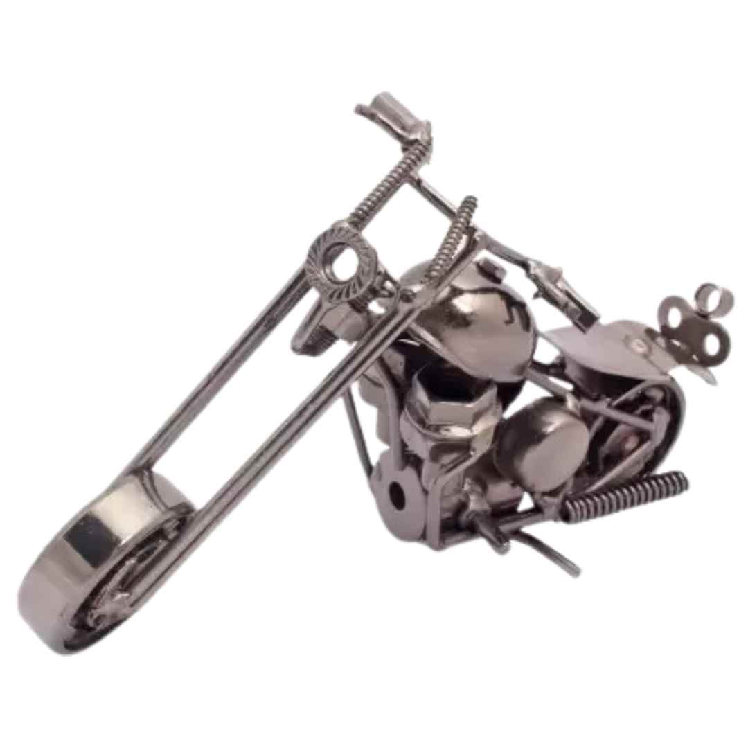 Metal Handmade Vintage Motor Bike Miniature Showpiece  5x3 Inches