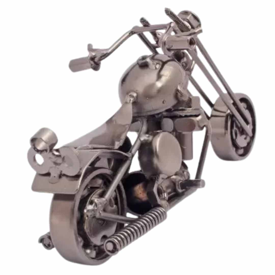 Metal Handmade Vintage Motor Bike Miniature Showpiece  5x3 Inches