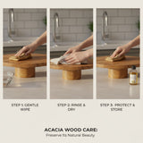 12-Inch Wooden Cake Stand Cupcake Pedestal Riser