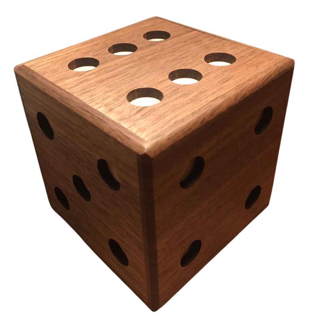 Wooden Paper Weight | Cube dice Pen Holder 3x3 Inches