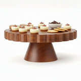 12-Inch Wooden Cake Stand Polish Pedestal Riser