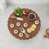 12-Inch Wooden Cake Stand Polish Pedestal Riser