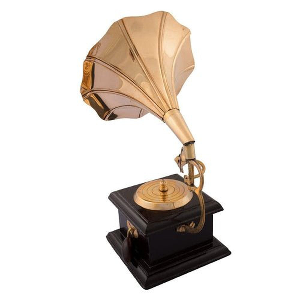 Antique Music Gramophone Decorative Canon Brass Showpiece - Decorlay