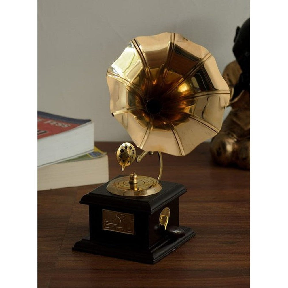 Antique Music Gramophone Decorative Canon Brass Showpiece