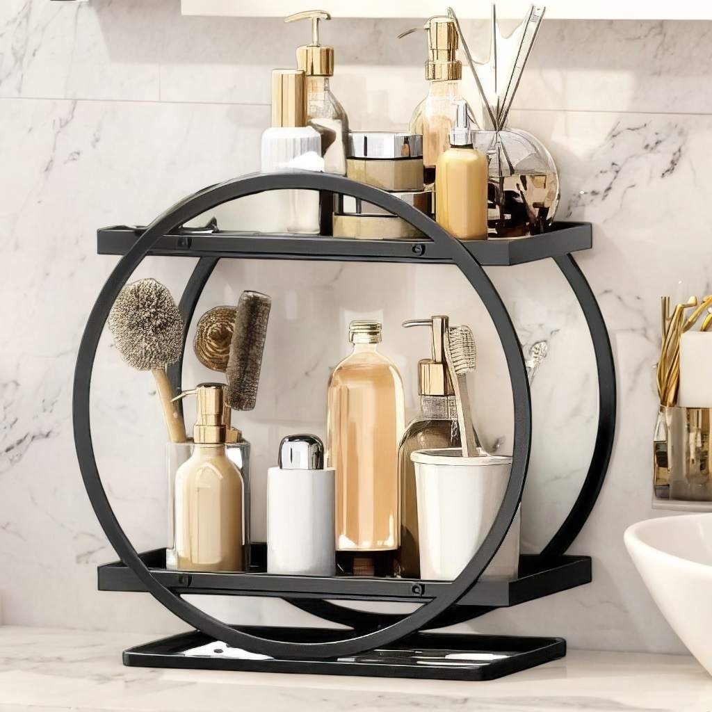 2 Tier Countertop Vanity Makeup Organizing Rack