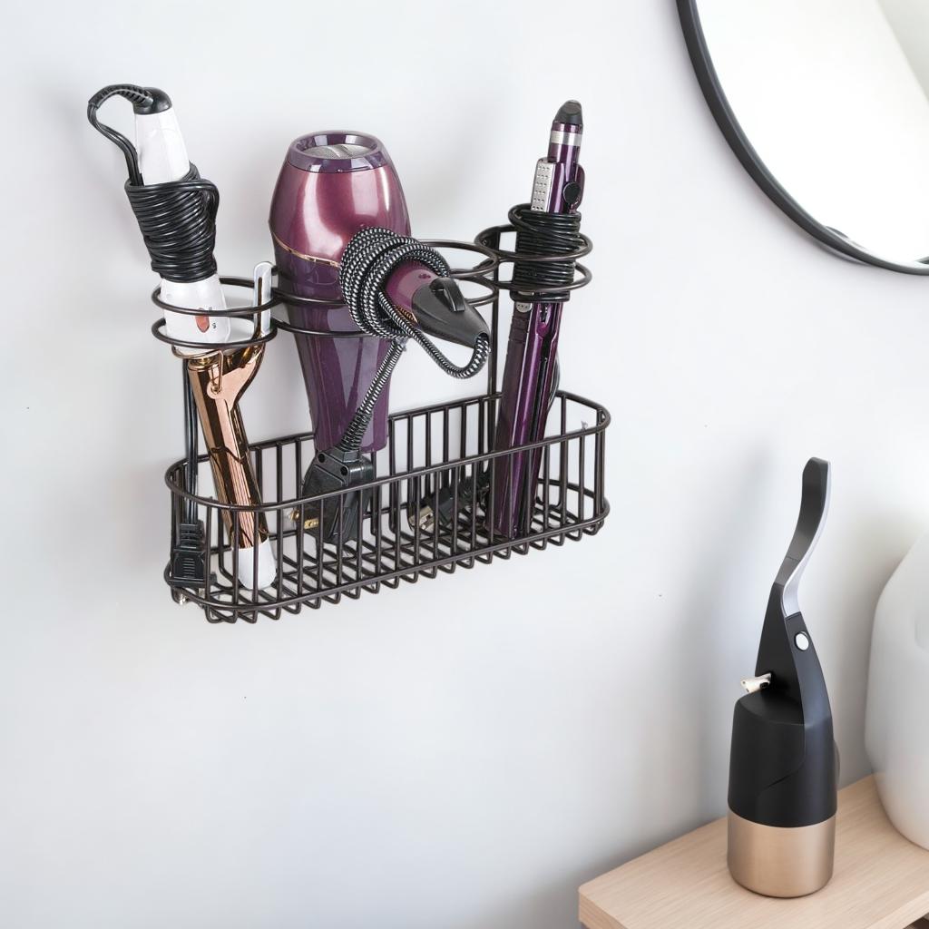 Wall Mounted Hair Dryer Organizer